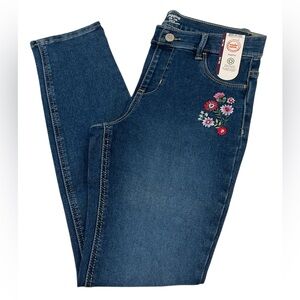 Wonder Nation | kids Jegging Floral embroidered pull on jeans Sz XXL
